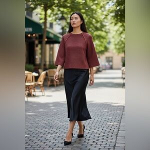 Bimba y Lola wool blend long sleeve top sweater size S